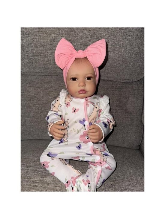 Other - 20-inch Cute Soft Cloth Body Vinyl Realistic Reborn Baby Doll with Set